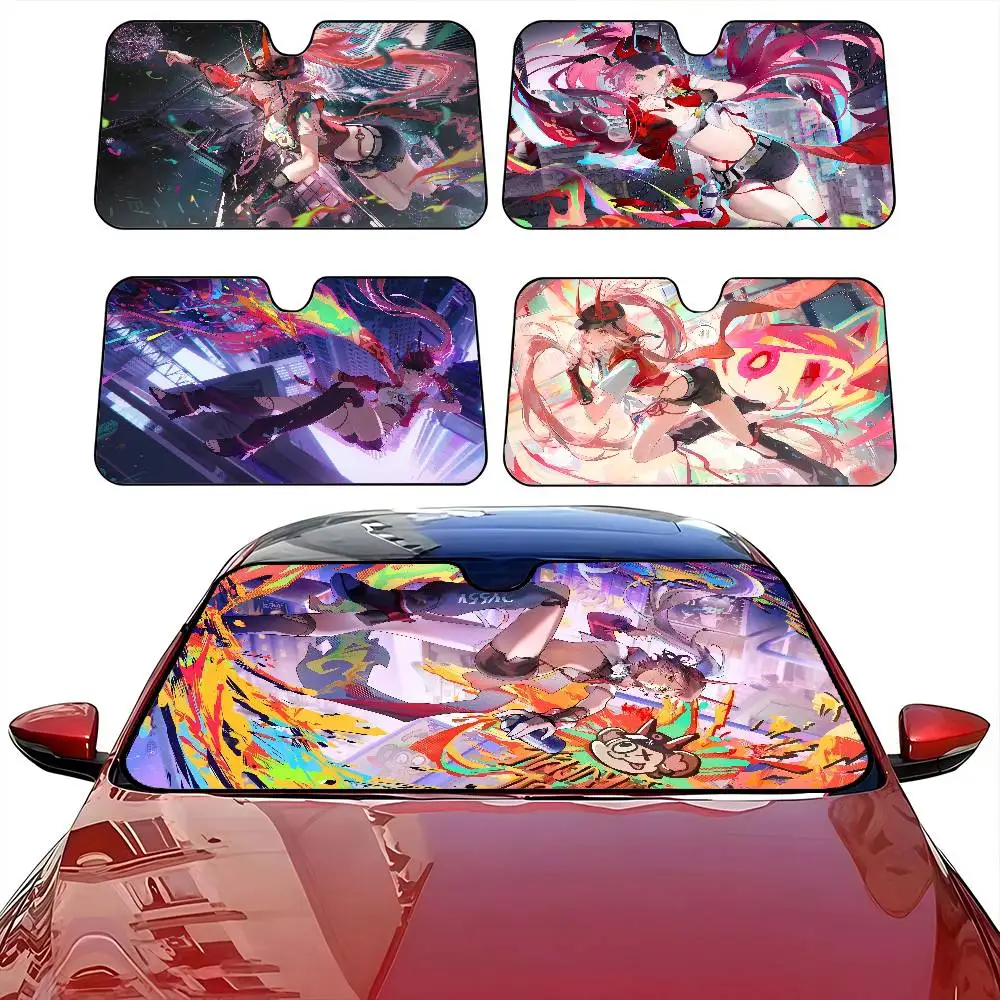 

Rappa Car Sunshade Window Sunshade Sunblock Front Windshield Hood Interior Front Baffle Double Ring Sunshade