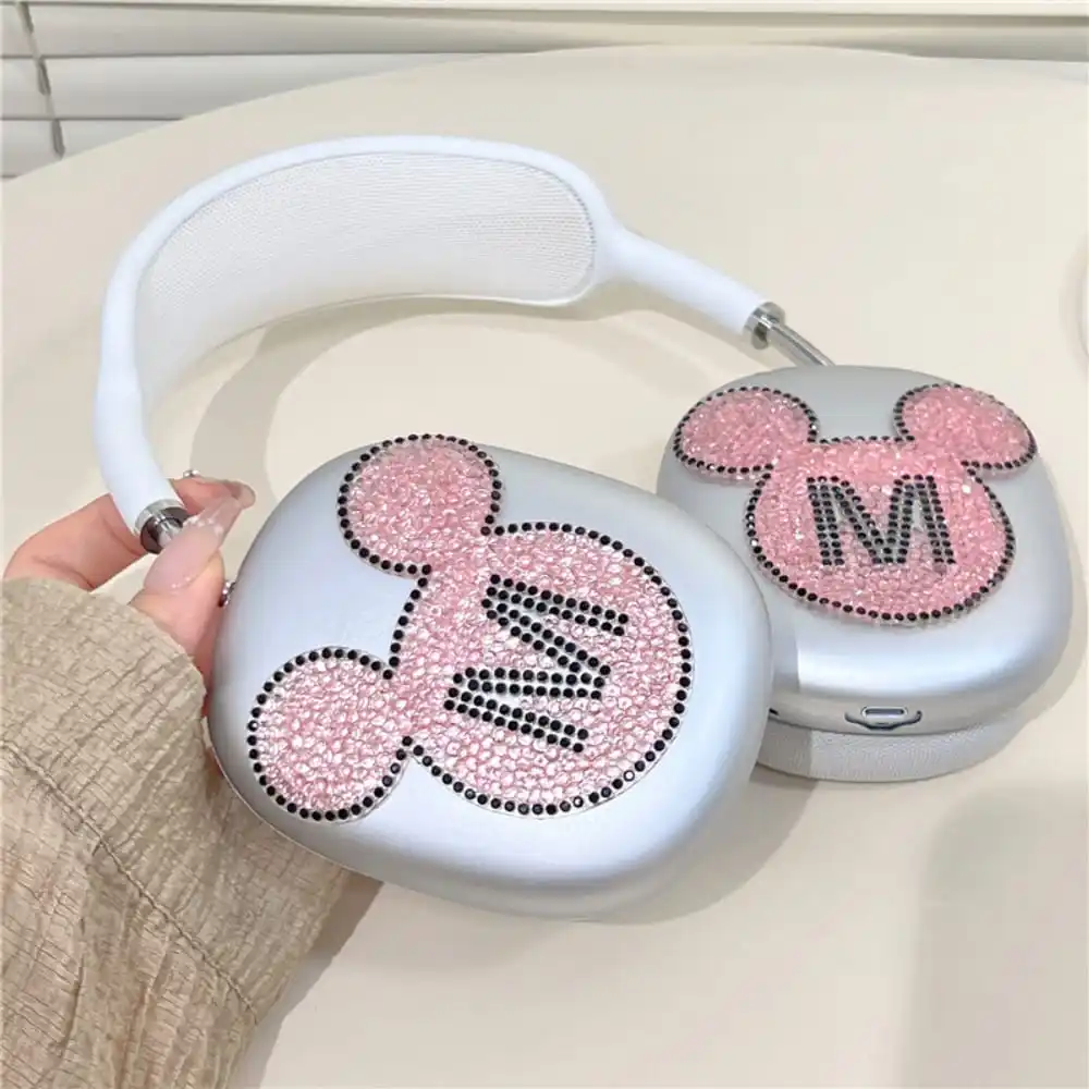 เคสป้องกันหูฟังลายการ์ตูนอนิเมะมิกกี้แฟลชแบบเจาะสำหรับ airpods MAX นุ่มใสป้องกันการตก