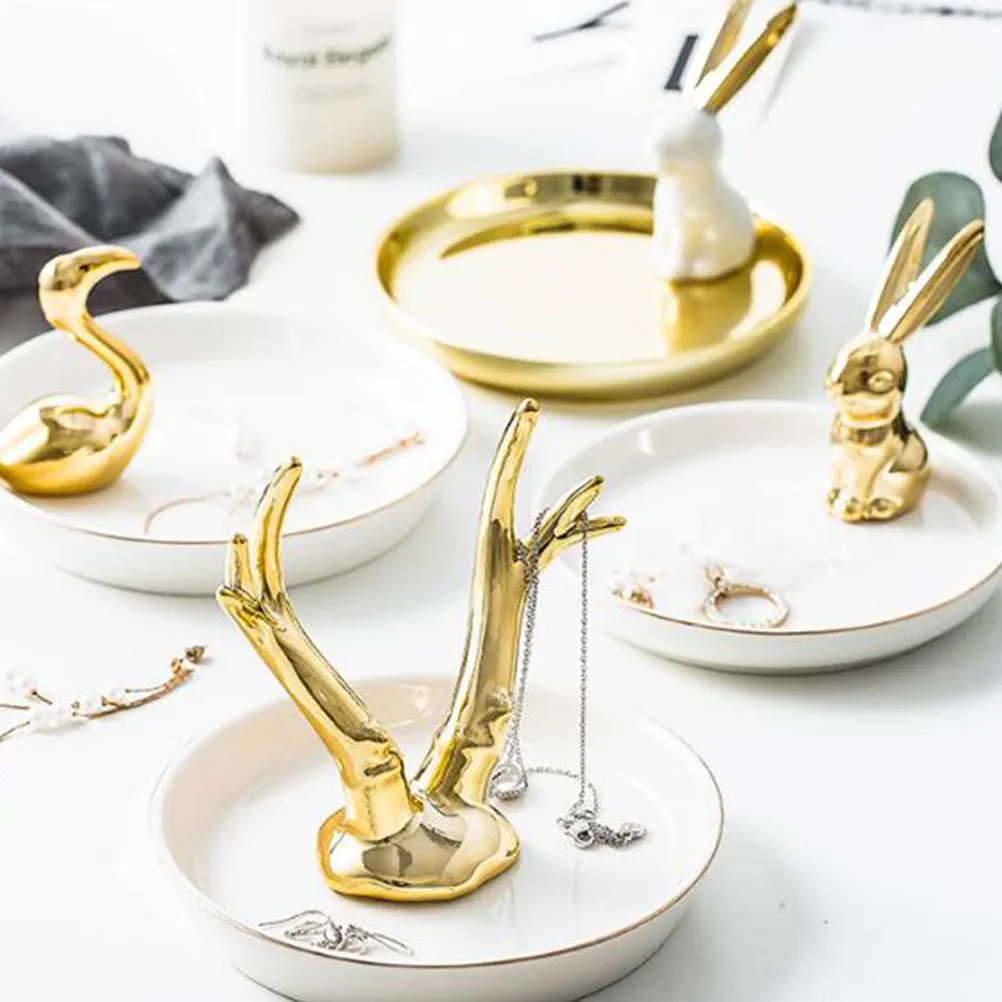 Decorative Rabbit Jewelry Tray, 1PC