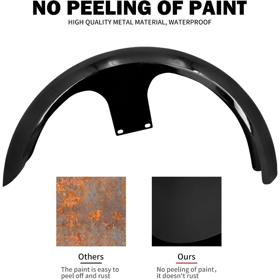 واقي الطين الأمامي مقاس 21 بوصة للدراجات النارية Harley Touring Road King Road Glide Electra Glide Street Glide حقيبة مخصصة لامعة #5