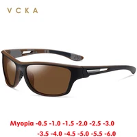 VCKA-gafas de sol polarizadas para miopía para hombre y mujer, lentes coloridas para conducir, TR90 graduadas, UV400, de-0,5 a-6,0