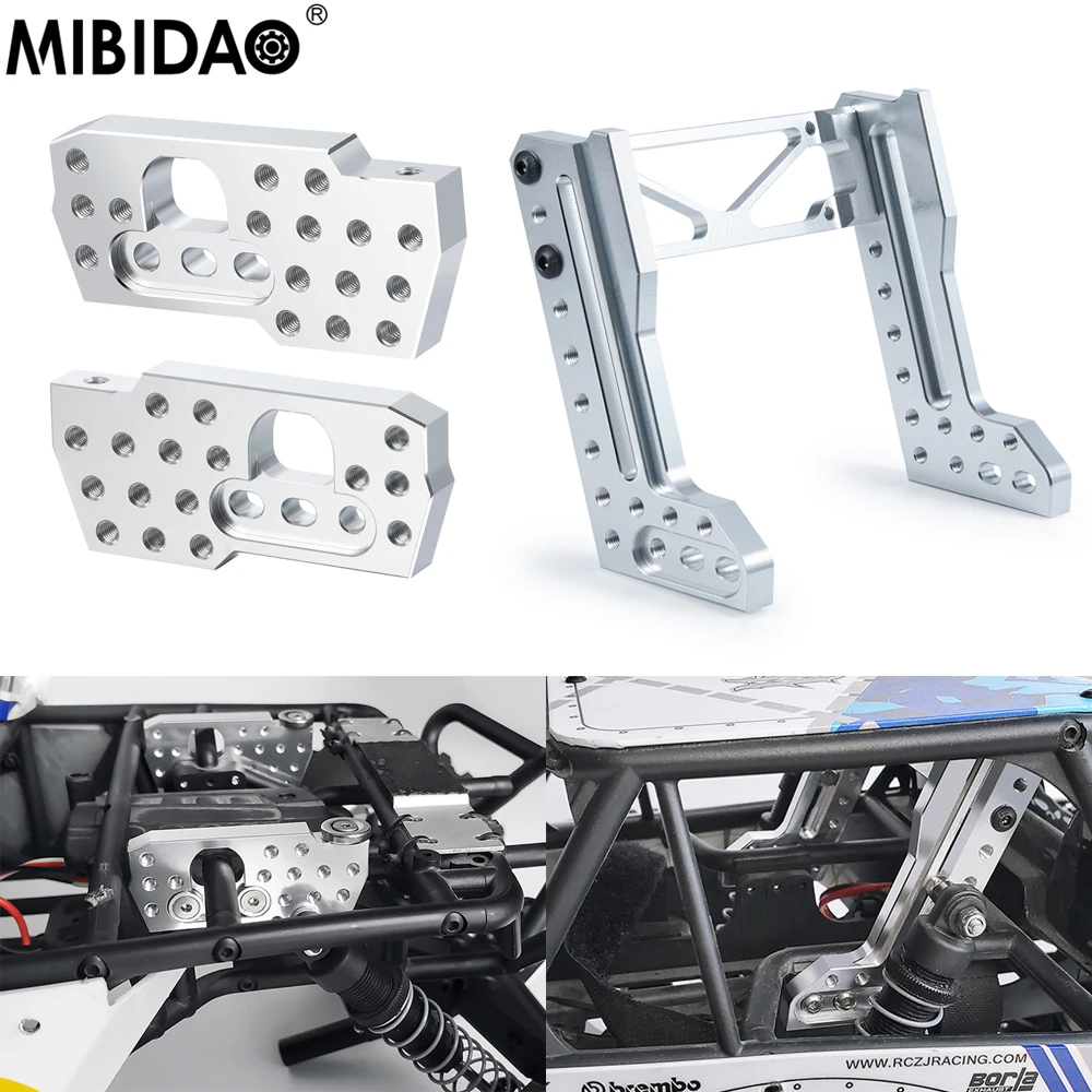 MIBIDAO Metal Aluminum Front / Rear Shock Mount Damper Towers Stand For 1/10 Axial Wraith 90018 RC Crawler Car Upgrade Parts