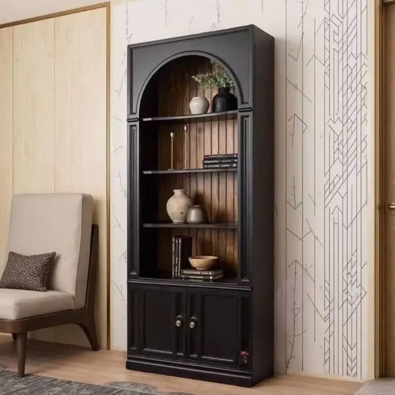 Black Display Living Room Cabinets Simple Classic Tall Wooden Living Room Cabinets Storage Modern Armoire De Rangement Furniture