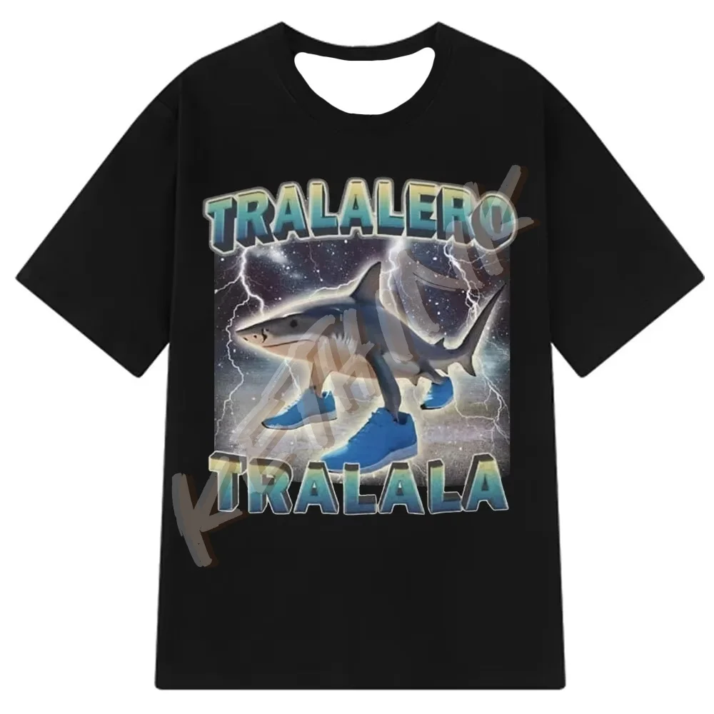 

Italian Brainrot Tralalero Tralala Tung Tung Tung Sahur Bombardiro Crocodilo Funny Meme T-Shirt Men Women Tees Y2k Tops