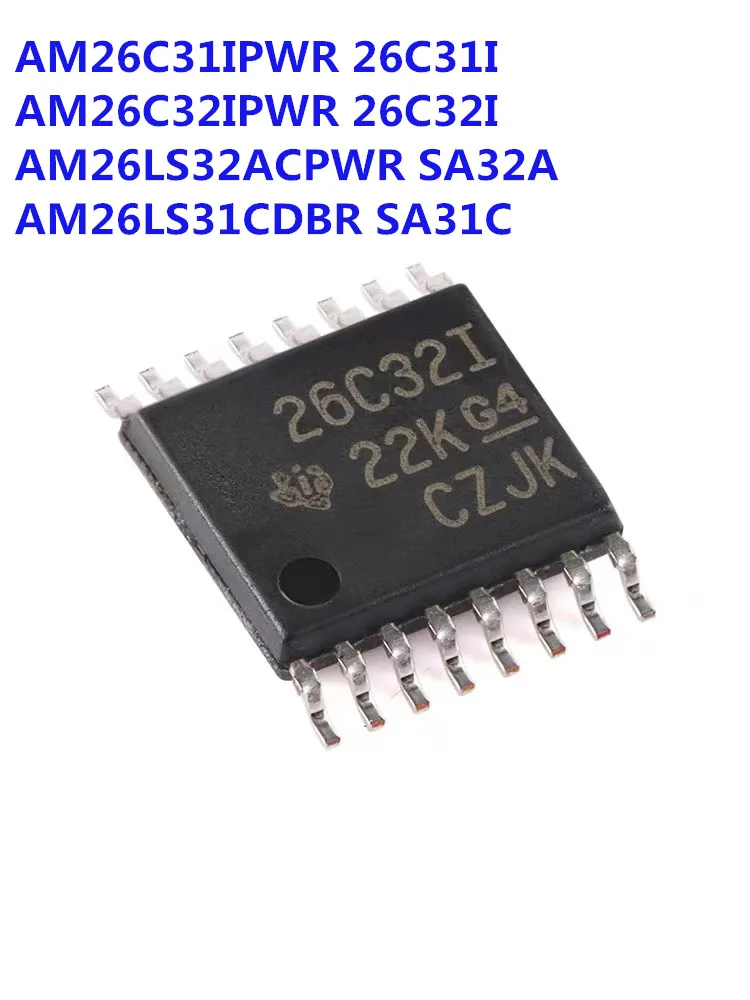 5Pcs 100% New AM26C31IPWR 26C31I AM26C32IPWR 26C32I AM26LS32ACPWR SA32A TSSOP-16 AM26LS31CDBR SA31C SSOP-16