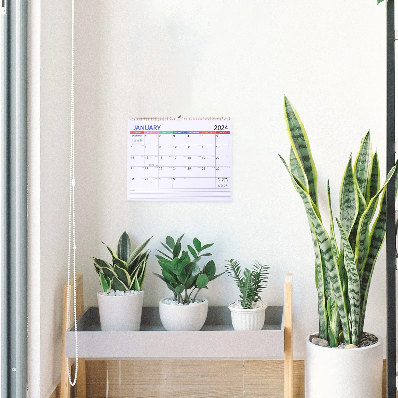 

Прочный настенный календарь для комнаты на 2023-2024 годы, ежемесячный подвесной календарь с обратным отсчетом для ежедневного использования для домашнего офиса