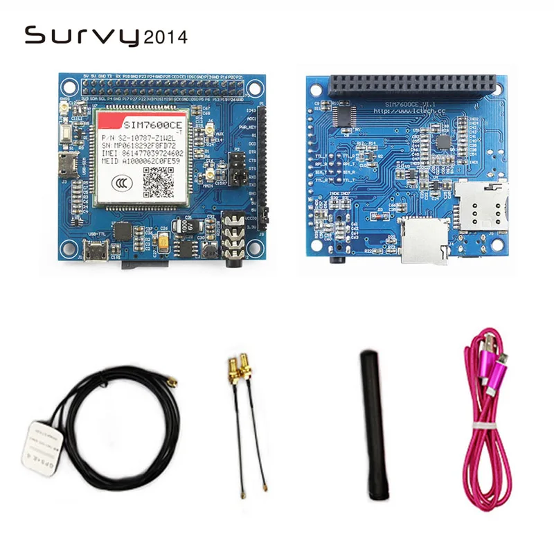 SIM7600CE 2G/3G/4G GNSS GPS Expansion Board For Raspberry 2B/3B/3B+/Zero