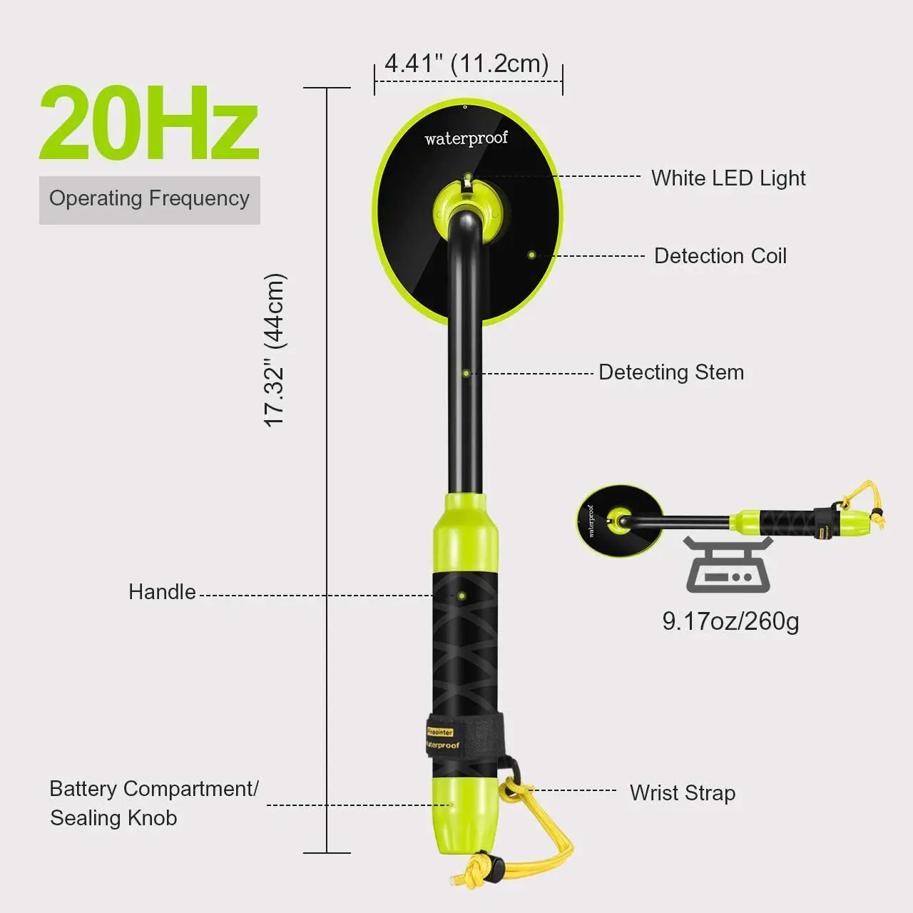 2022 new handheld metal detector underwater treasure hunter full machine waterproof outdoor treasure hunter archaeology