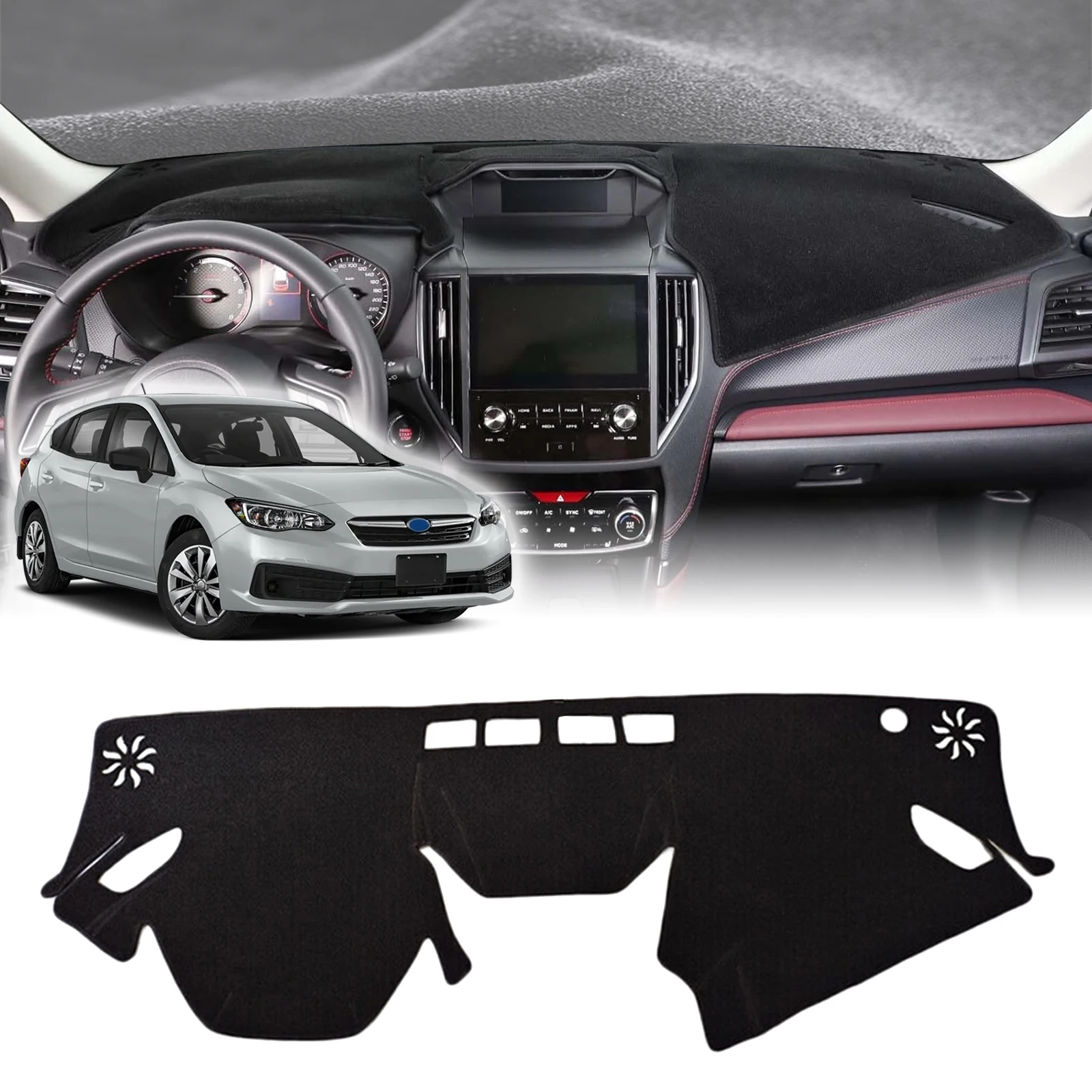 

fit for Subaru Impreza 2017 2018-2022 Car Dashmat DashMat Sunshade Dashboard Cover Pad Protective Carpet Leather Accessories