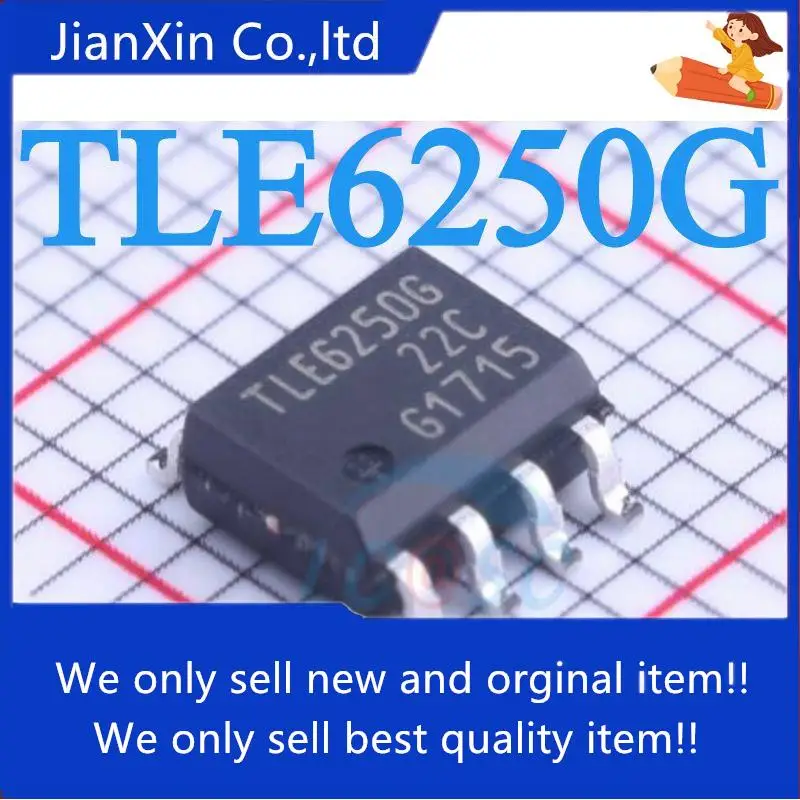 10pcs 100% orginal new TLE6250G 6250G SOP8 car instrument high-speed CAN communication vulnerable