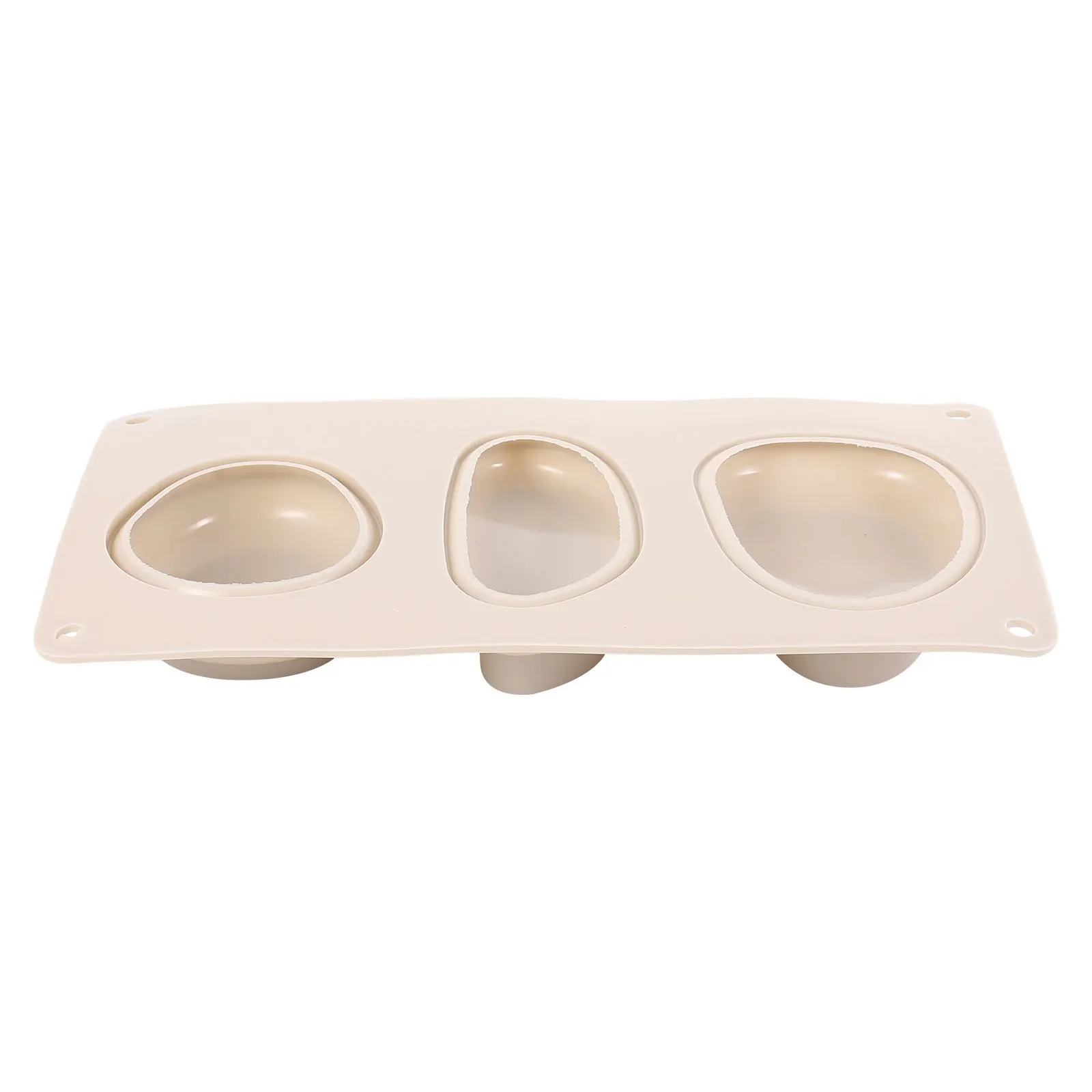

1Pcs Silicone Cobblestone Shape Mold 3 Cavities Reusable for Soap Making DIY Plaster Nonstick Silicone Soap Mold