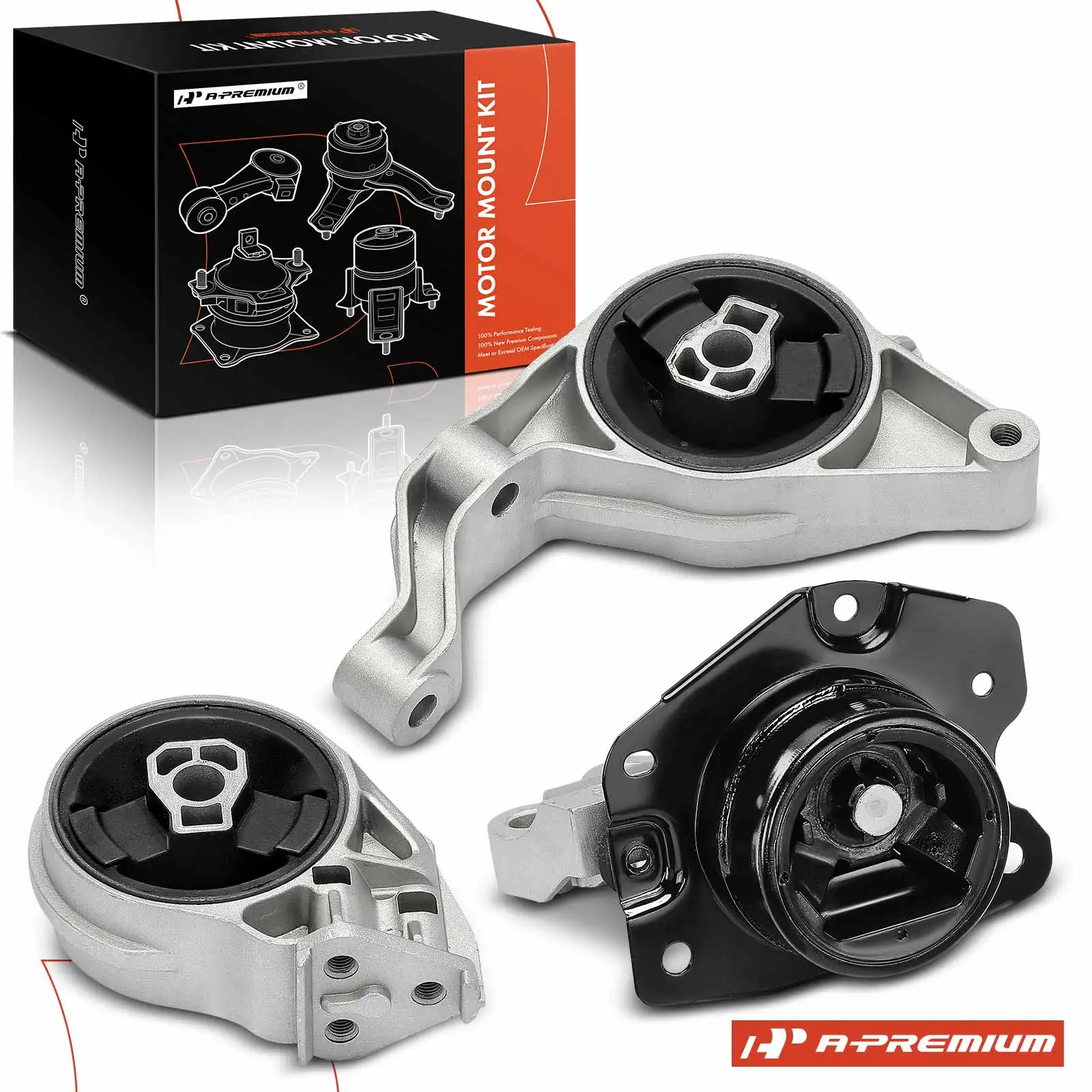 A-Premium 3pcs Transmission Mount for Chevrolet HHR 2006-2011 Cobalt 2005-2010 Pontiac G5 2007-2010 Saturn Ion 2005-2007