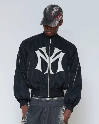 Imagen 2 del producto Sudadera con capucha de moda con patrón de bordado de letras sueltas para hombres y mujeres transfronterizas con diseño de varias cremalleras europeas y americanas