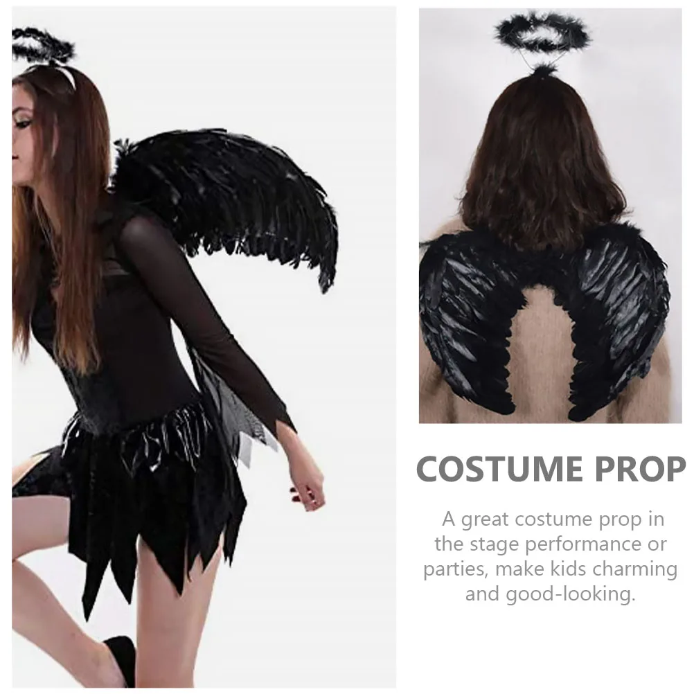 

Lovely Plume Wing Angel Costume Cosplay Prop Party Performance Decorative Adorable Wings Creative Ornament Stage