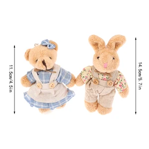 Niedliche Kleidung Bären Plüschspielzeug Cartoon Baby Anhänger weicher Puppenschlüsselkette, Rucksack, Auto -Tasche, Schlüsselbunddekoration, Kindergeschenk Hauptverkaufs Kaninchen Teddy - №4