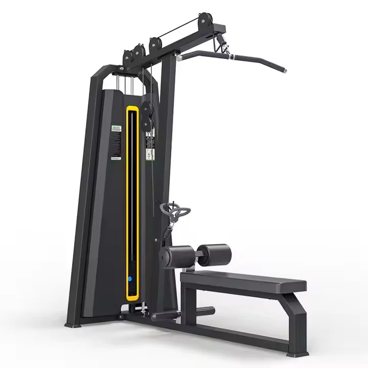 Dual Sports Gym Equipment Pin Loaded Seated Lat High Low Pull Low Row Machine for Strength Training Exercise-Targets Chest Back