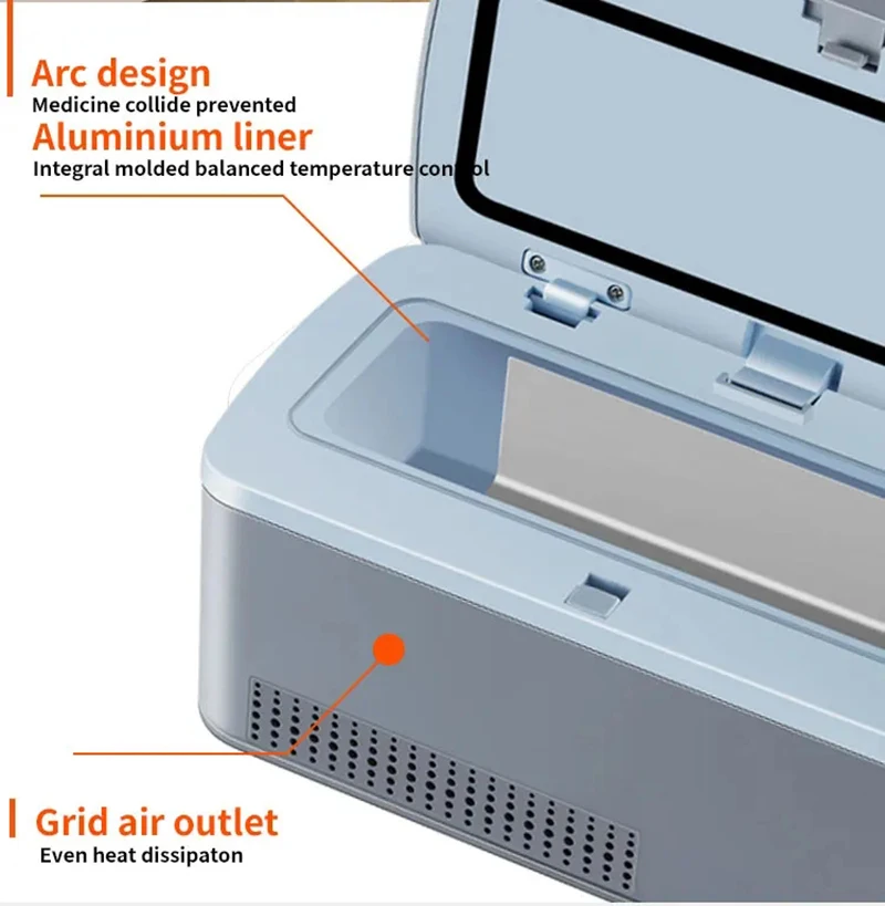 Insulin Refrigeration Box, Convenient Cooler With Handle Pill And Vaccine Cooling Box Suitable For Outdoor Travel and Airplanes