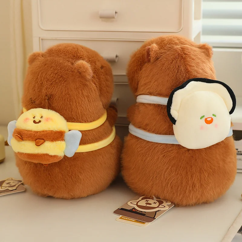 Lotus leaf Capybara Plush Toy  Oyster Bee Bckpack Capibara Cosplay Unicorn Dinosaur Boba Bread Ring Decor Stuffed Animals