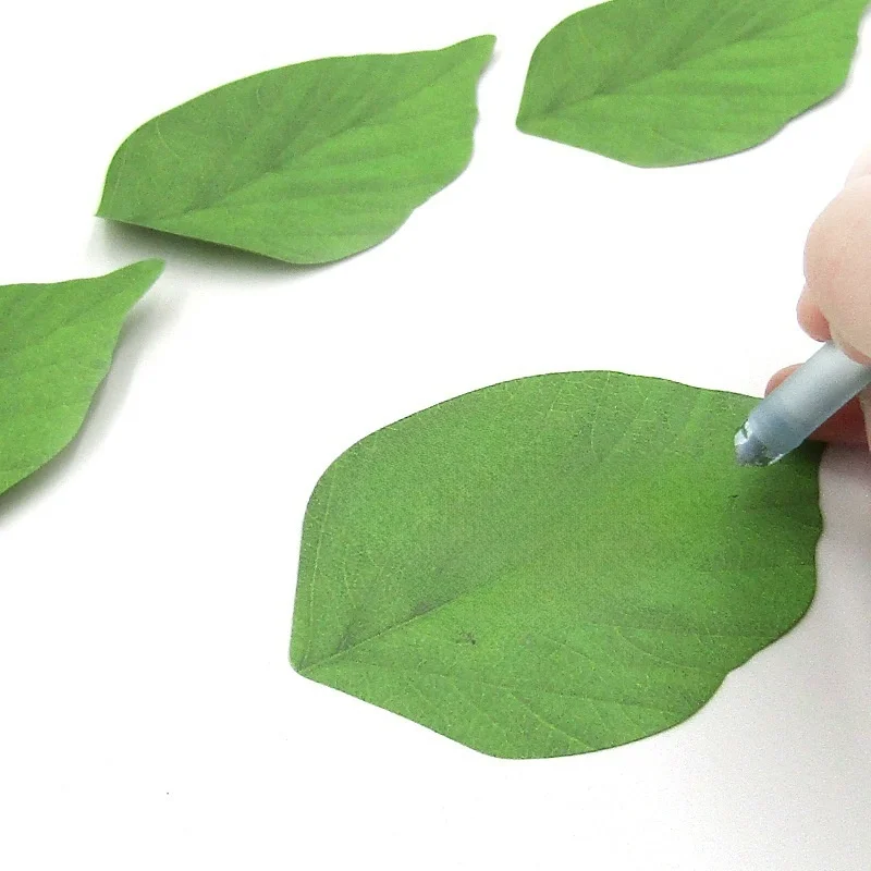 Simulation Tree Leaves Sticky Notes, Minimalist Notepad for Messages, Creative Memo Paper, Simple Convenience Wish Notes.