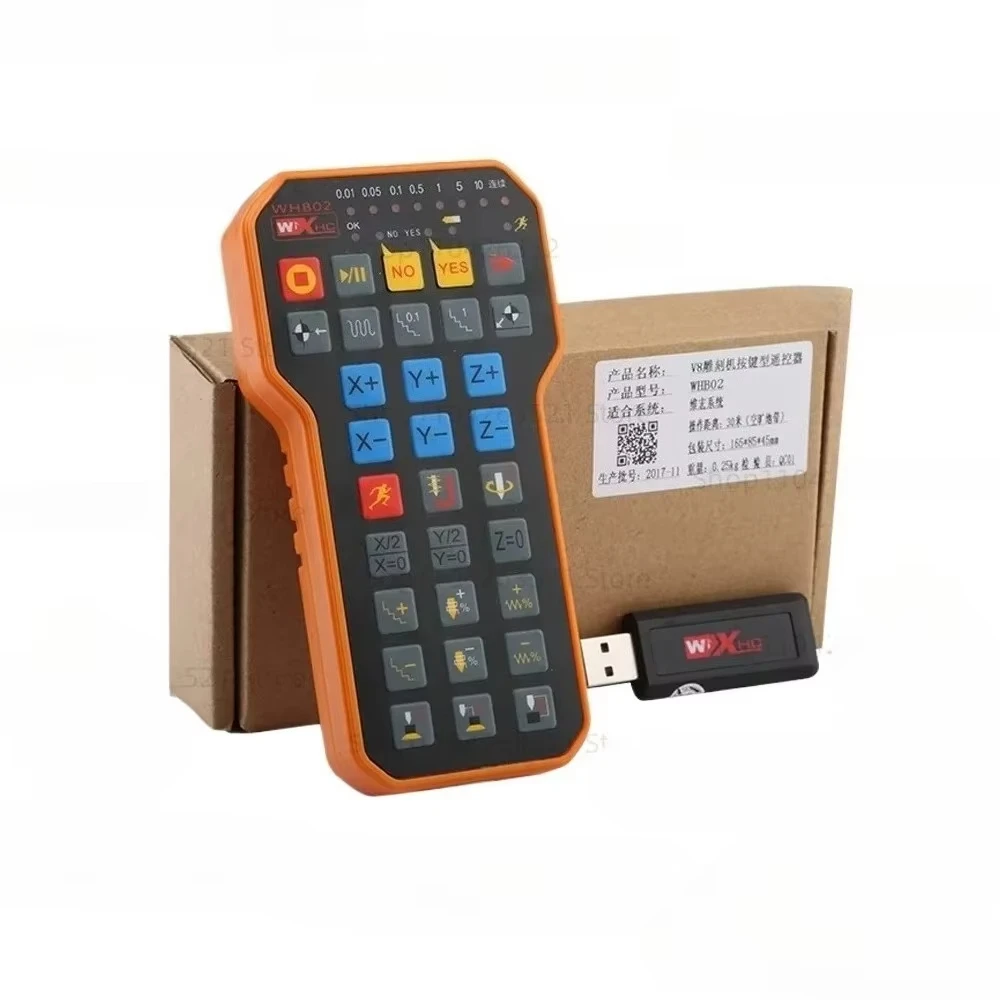 Wireless USB Handwheel NC Studio WHB02 3 Axis Remote MPG Handle For CNC Router Engraving Machine Controller