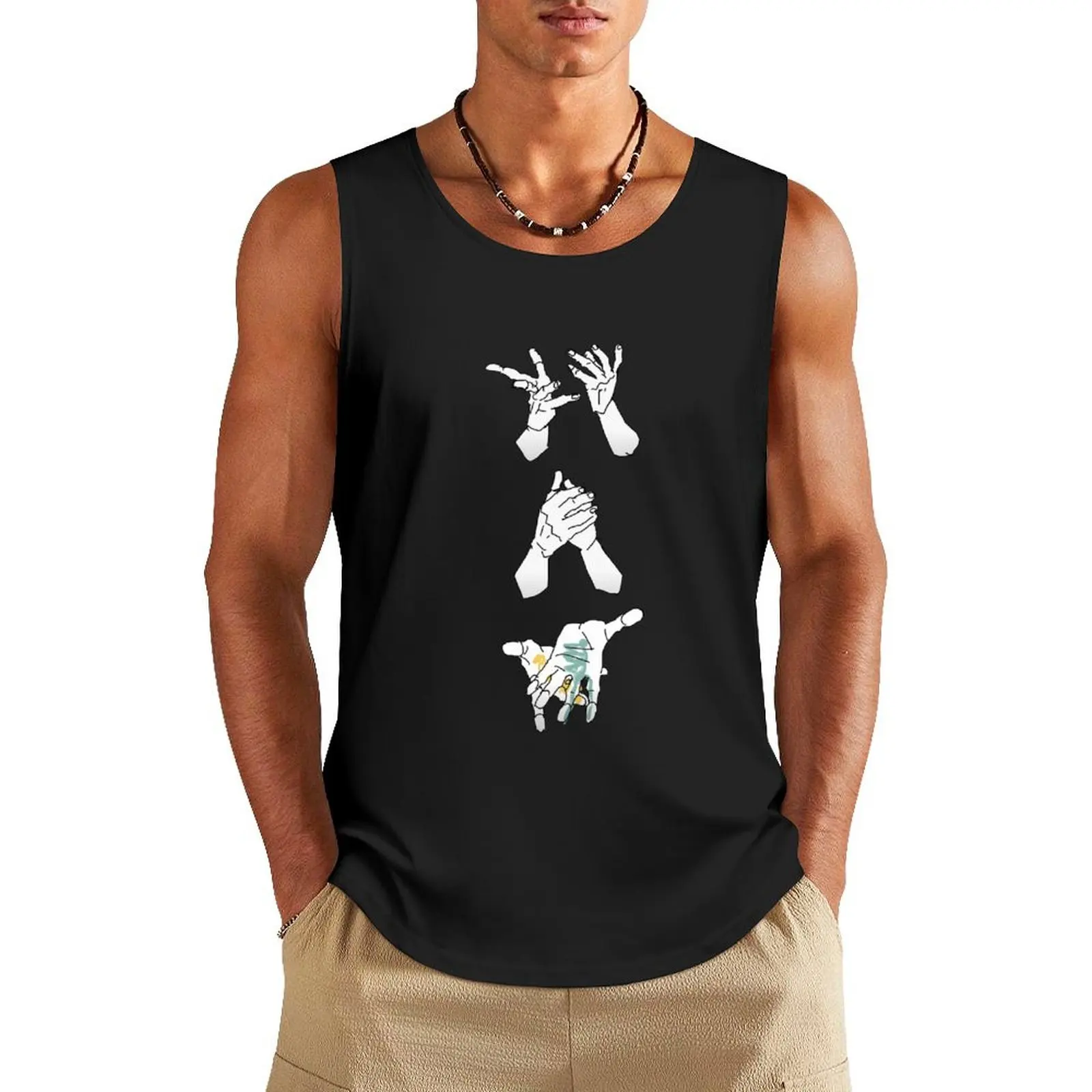 

EVE SINGER EVE JAPANESE E VE OUTSIDER WHITE HANDSHANDS EVE E V E JAPANESE SINGER Tank Top t shirts gym men
