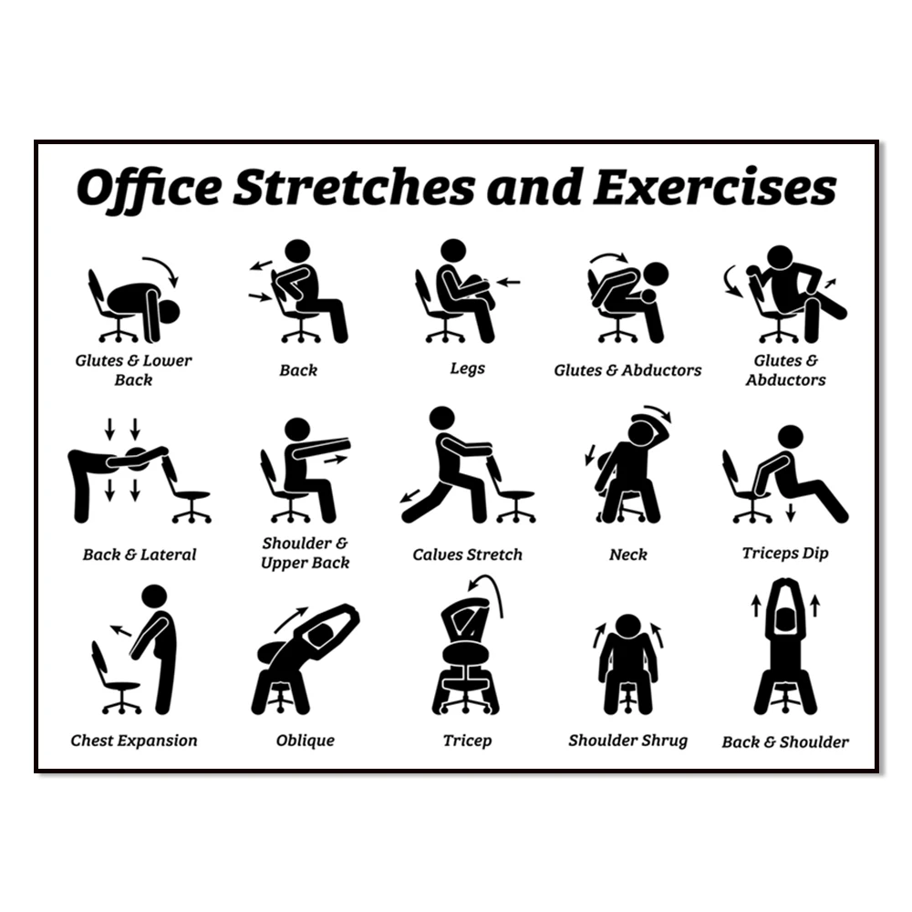 Office Stretching and Relaxation Poster