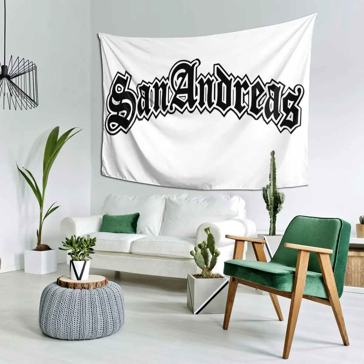 Sherm Head GTA San Andreas Logo نسيج مضحك الجدار الشنق ديكور المنزل الجمالي المفروشات لغرفة المعيشة غرفة نوم غرفة النوم #2