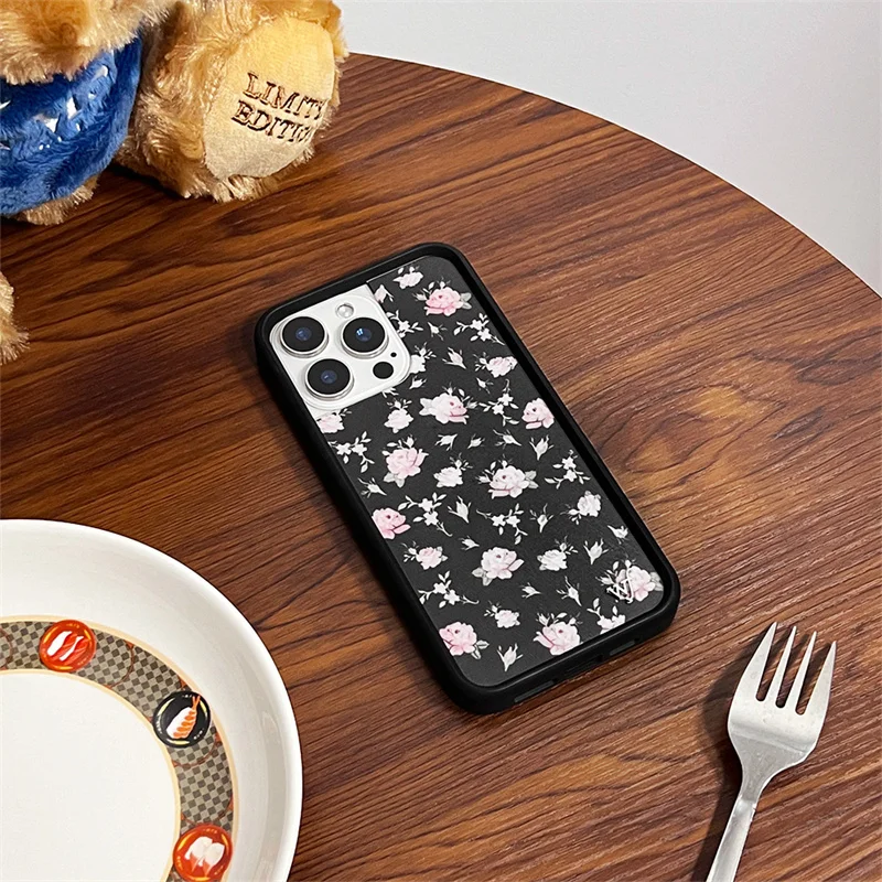 Wildflower Cute Fruit Strawberry Phone Case for iPhone 17 16 15 14 13 12 Pro Max Plus WF Logo Girls Flower Pink Cover Funda Gift