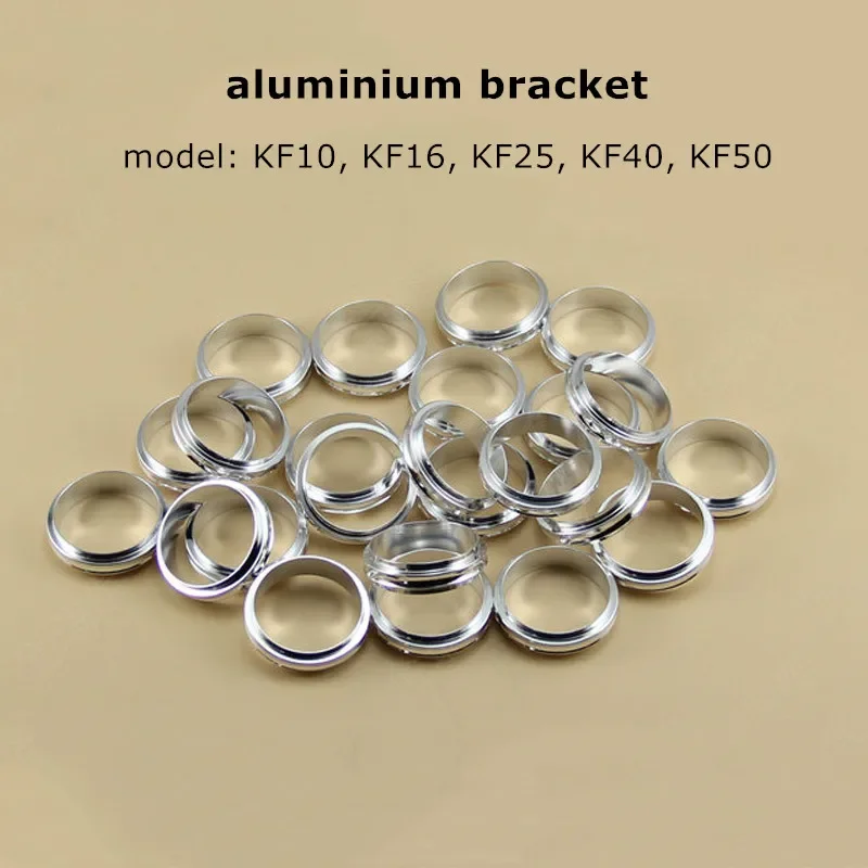 5Pcs KF10, KF16, KF25, KF40, KF50 Aluminium Alloy Center Bracket for Vacuum Pipe Tri Clamp Fittings Joint Aluminum Oring bracket