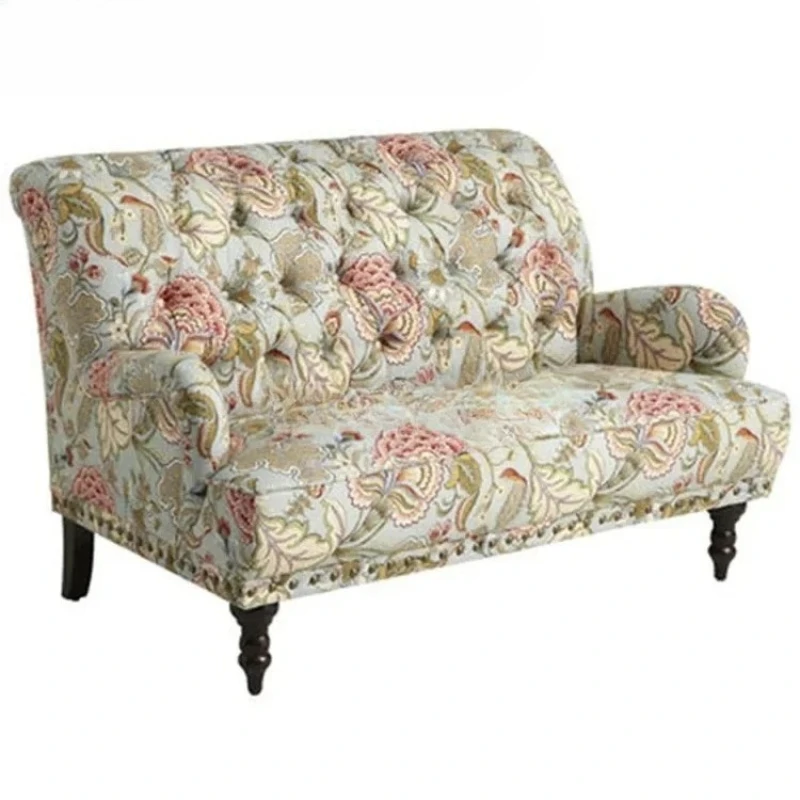 

Деревенский пасторальный диван-кресло из массива дерева в стиле ретро