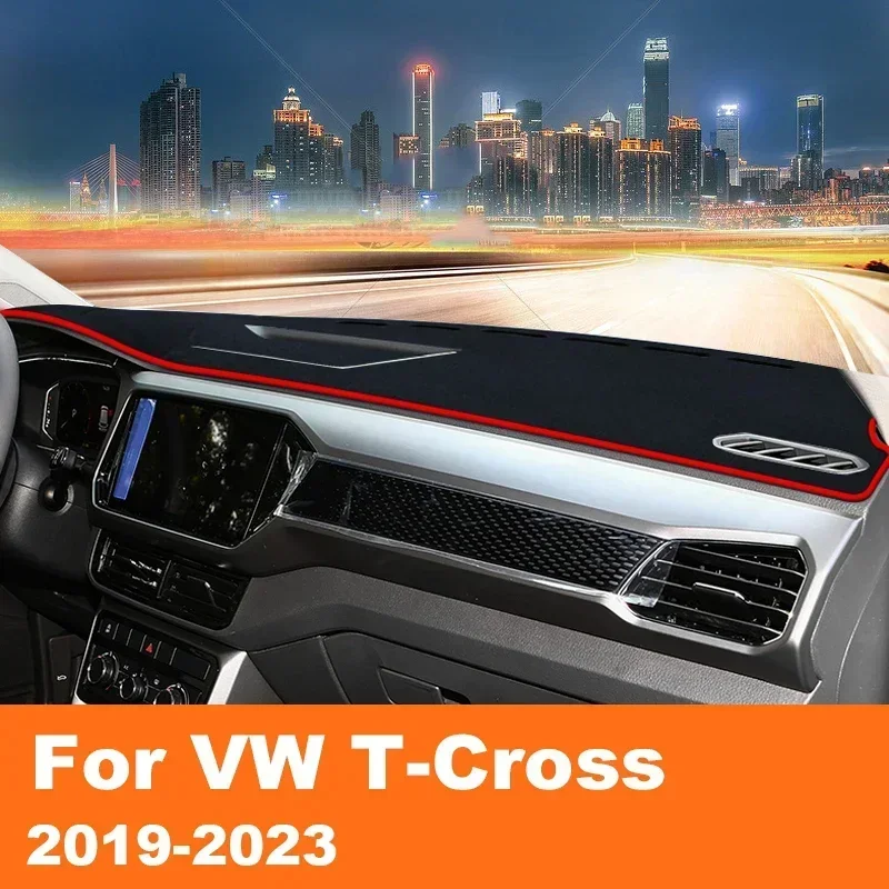 

Для Volkswagen VW T-Cross TCross 2019-2023 коврик для приборной панели автомобиля коврик для приборной панели солнцезащитный козырек для приборной панели ковер аксессуары