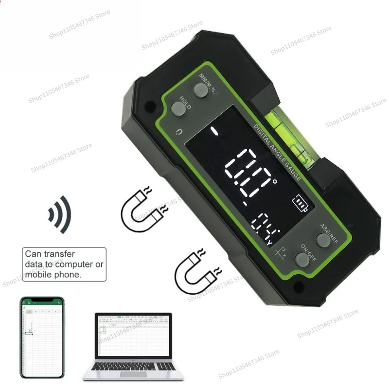 For Digital Display Inclinometer, Electronic Dual-axis Inclinometer, Angle Meter, Slope Meter with Bluetooth