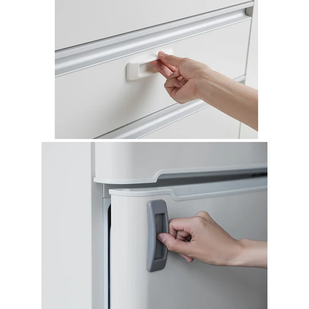 

4pcs Abs Adhesive Door Window Handle Cabinet Knob Drawer Pulls Sliding Closet Handle Easy Install Durable Kitchen Cupboard