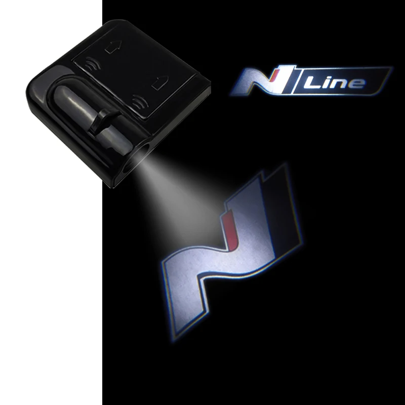 1PCS For N LINE Tucson SOUL i30 Kona Sonata Elantra I20 I10 Logo Led Car Door Welcome Lights Laser Projector Decor Lamp