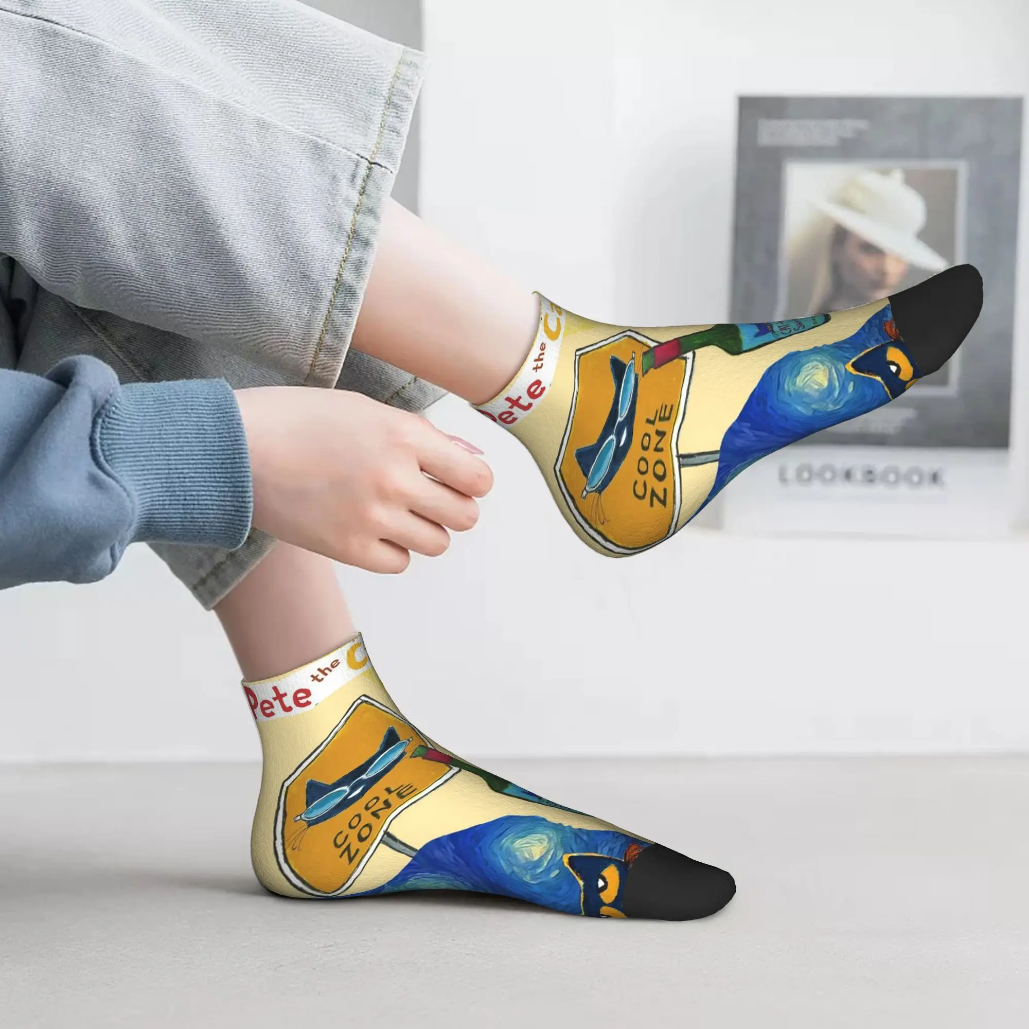 Calcetines Pete The Cat Harajuku Medias de alta calidad Calcetines para todas las estaciones Accesorios para regalos unisex