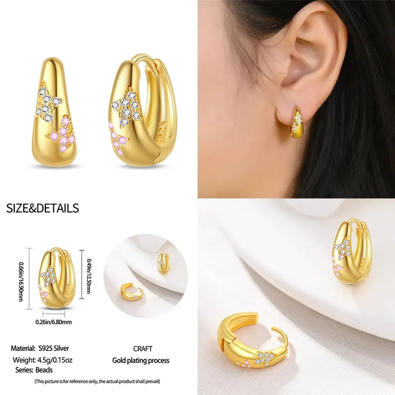 100% 925 Silver Gold Koi Ladybug Butterfly Ladies Earrings DIY Jewelry Making For Women Gift