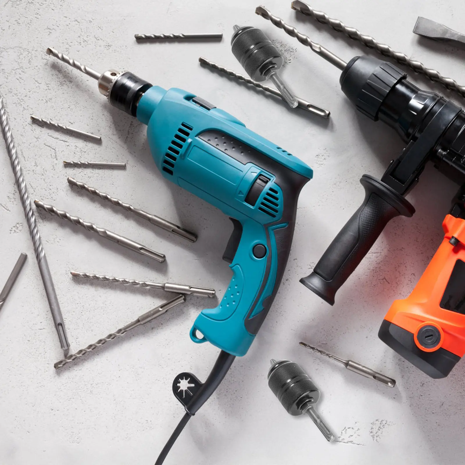 

Бесключевой сверлильный патрон 2-13 мм из алюминиевого сплава для ударного шуруповерта, без держателя бит, с функцией фиксации на трещотке