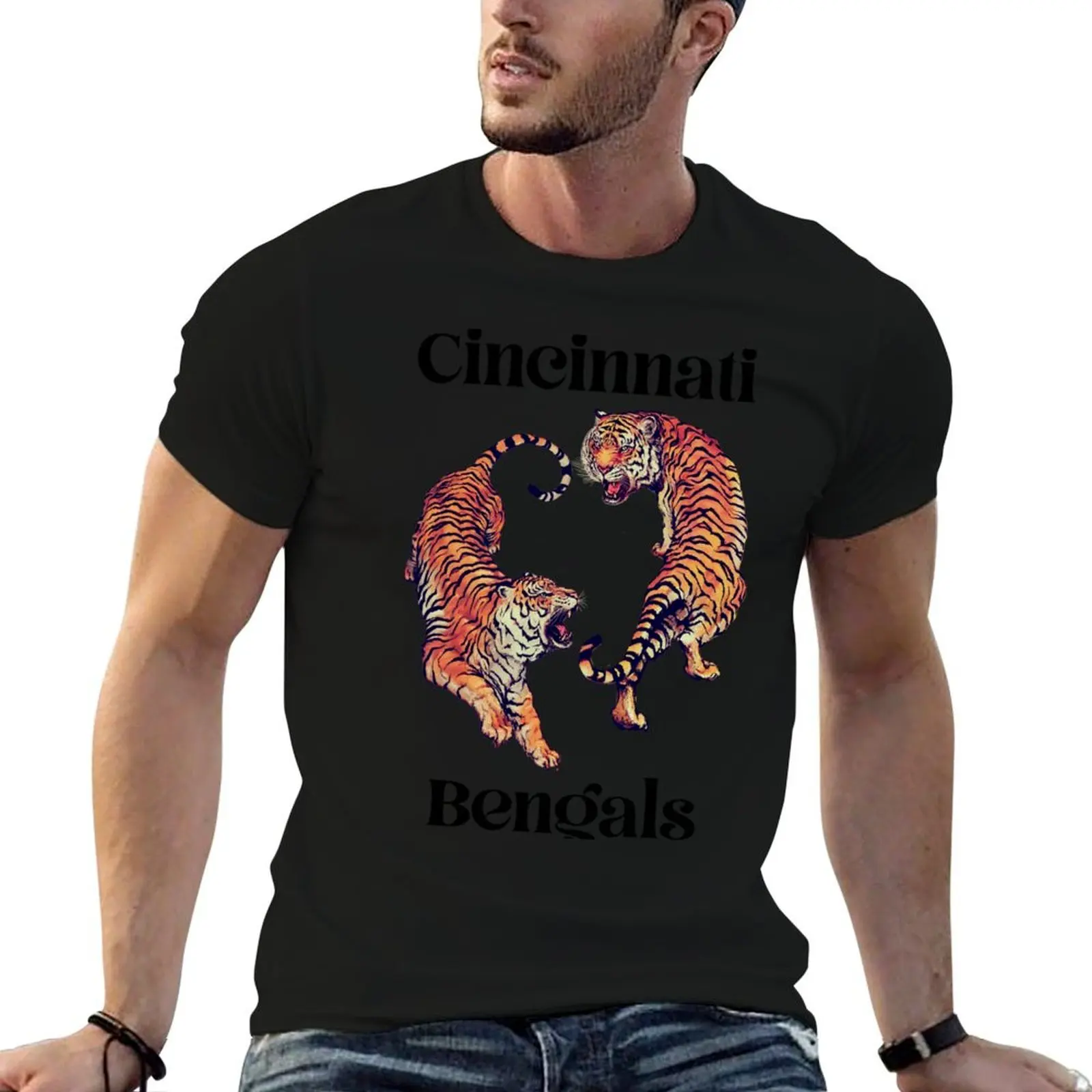 Camiseta Bengals, camiseta esencial, camisetas de secado rápido, camiseta de manga corta, camisetas gráficas para hombres