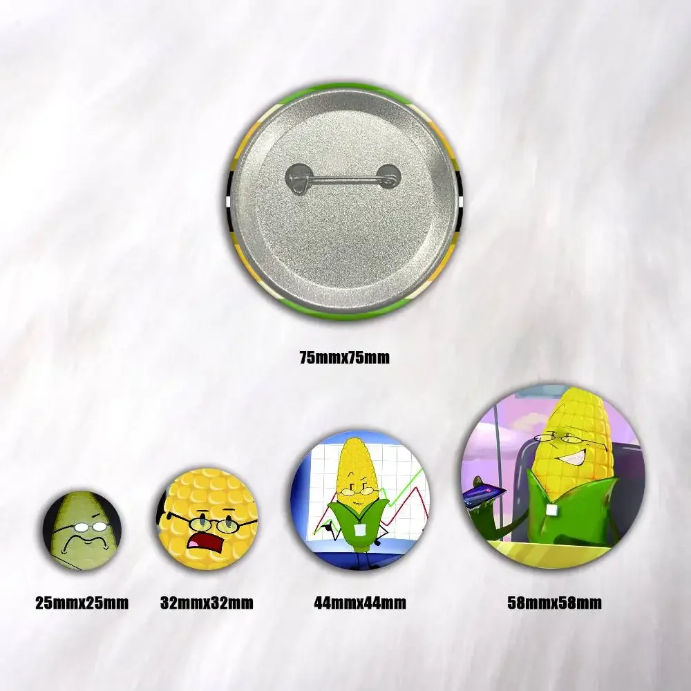 Cute Cartoon Character Steve Cobs Creative Round Button Badges Pin Brooch Backpack Jewelry Gift