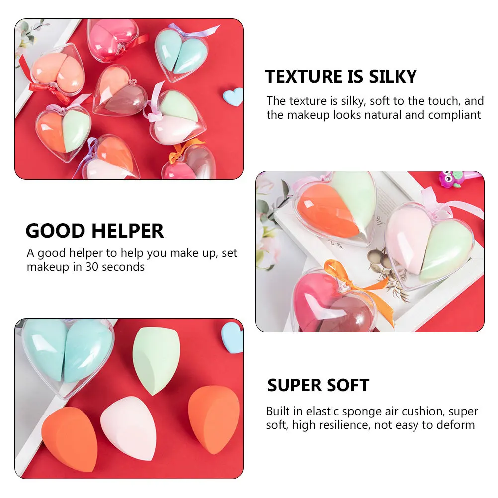 3 قطع من خلاط المكياج الإسفنجي للتجميل فائق النعومة ومرونة عالية لكريم الأساس الرطب والجاف للاستخدام أداة البيض