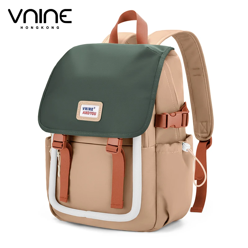 V.NINE Women Backpack Anti Theft Nylon Backpacks 15 Inch Laptop Compartment Outdoor Waterproof Back Pack Bag Black Ladies Bags