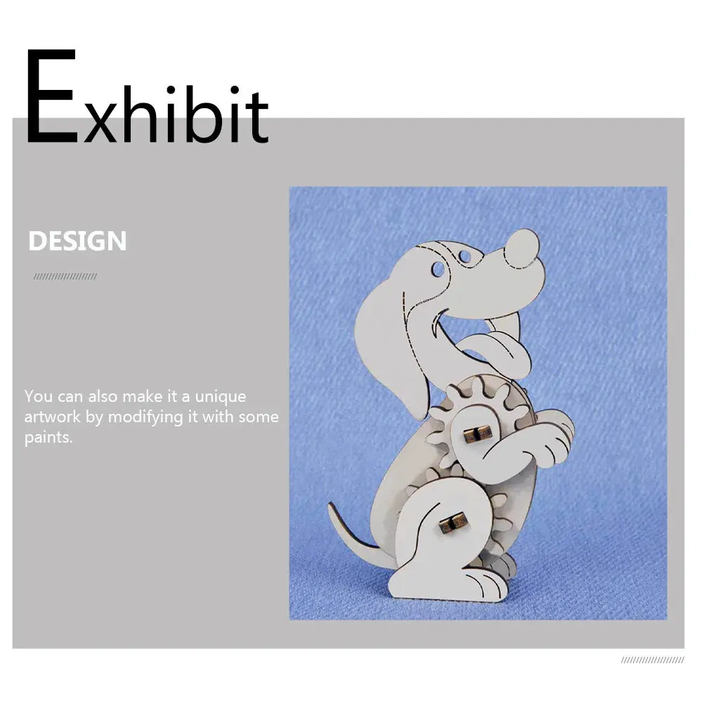 ชุดตัวต่อสัตว์ 6 ชุด งานฝีมือไม้ ประกอบเอง สร้างสรรค์ ตกแต่งโต๊ะทำงาน ของเล่นเสริมพัฒนาการเด็ก ของขวัญ ตัวต่อไม้