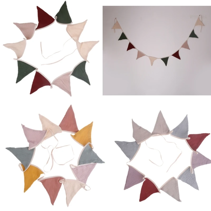 

Newborn Photo Props Photo Posing Backdrop Bunting Flags Photostudio Accessories W3JF