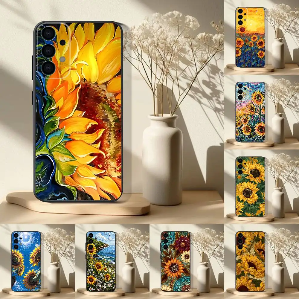 

Sunflowers Printed Matte Phone Case For Samsung S 25,24,23,22,30,21,10,9,Ultra,Plus,Lite,FE,4,5G Black Soft Case