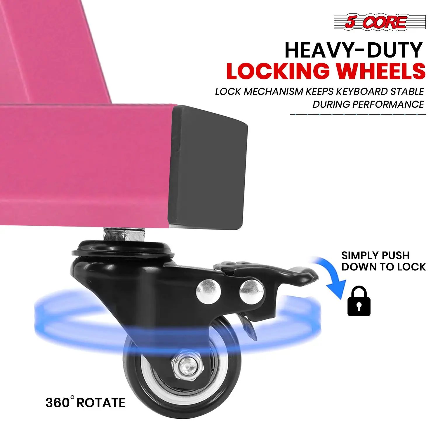 5 CORE حامل لوحة المفاتيح الناهض Z نمط الارتفاع العرض قابل للتعديل المحمولة الثقيلة حامل الموسيقى للأطفال والكبار يناسب 54 #6