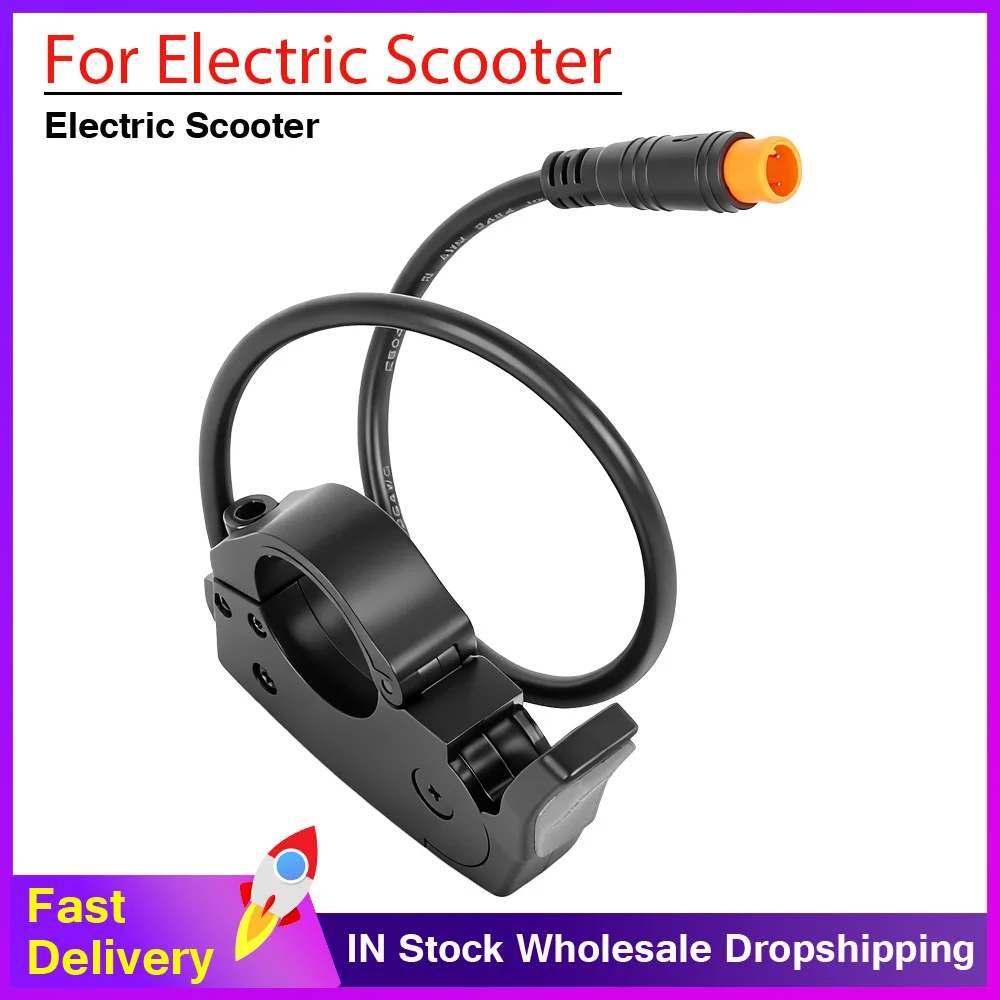 36v 48v 60v 72v universal e-bike/scooter elétrico acelerador de polegar tt009 conector de 3 pinos esquerda/direita 22mm acelerador de guiador