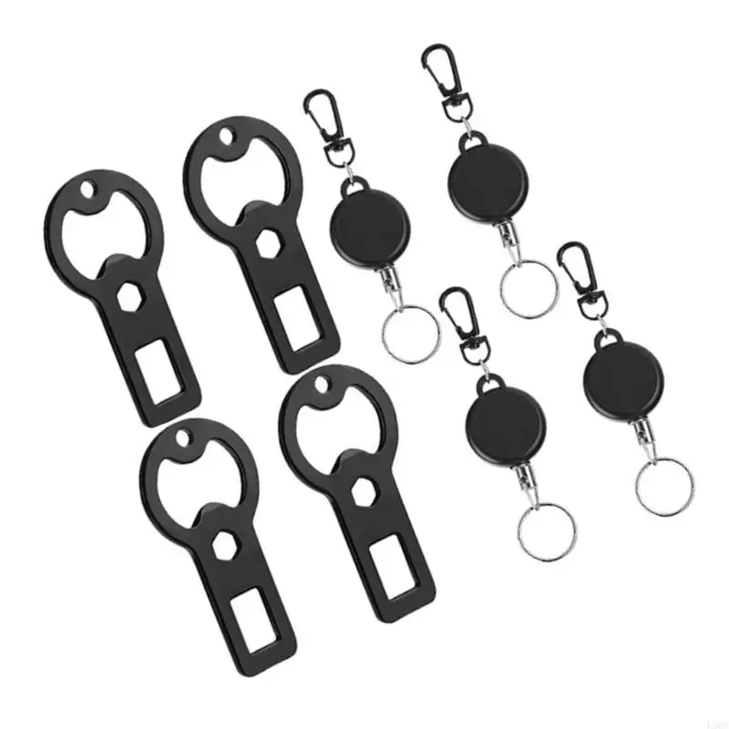 

4Pcs Metal Keychains Openers Durable Design For Dog Walkers Tailgating L5BE
