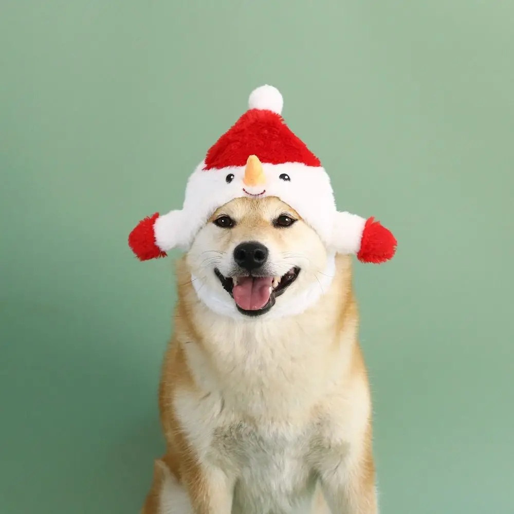 Adjustable Soft Dog Christmas Hat Cat Santa Hat Small Puppy Xmas Caps Party Pet Supplies Holiday Costume Ornaments Cosplay Props