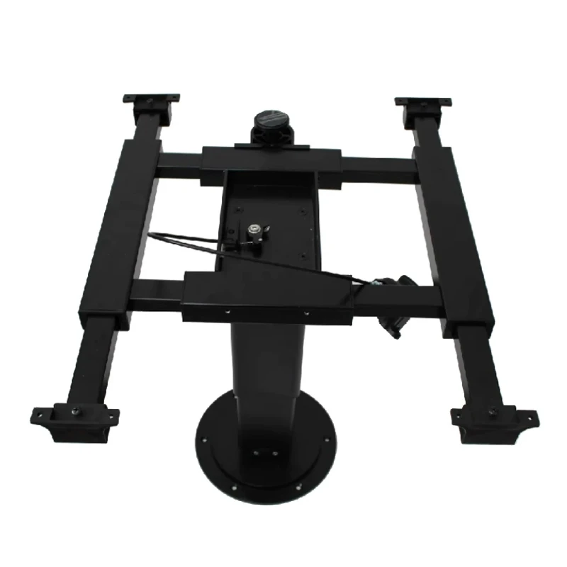 Pneumatic Lifting Desk Leg with Sliding Frame & Rotating Base Plate for Boat Marine Trailer Caravan