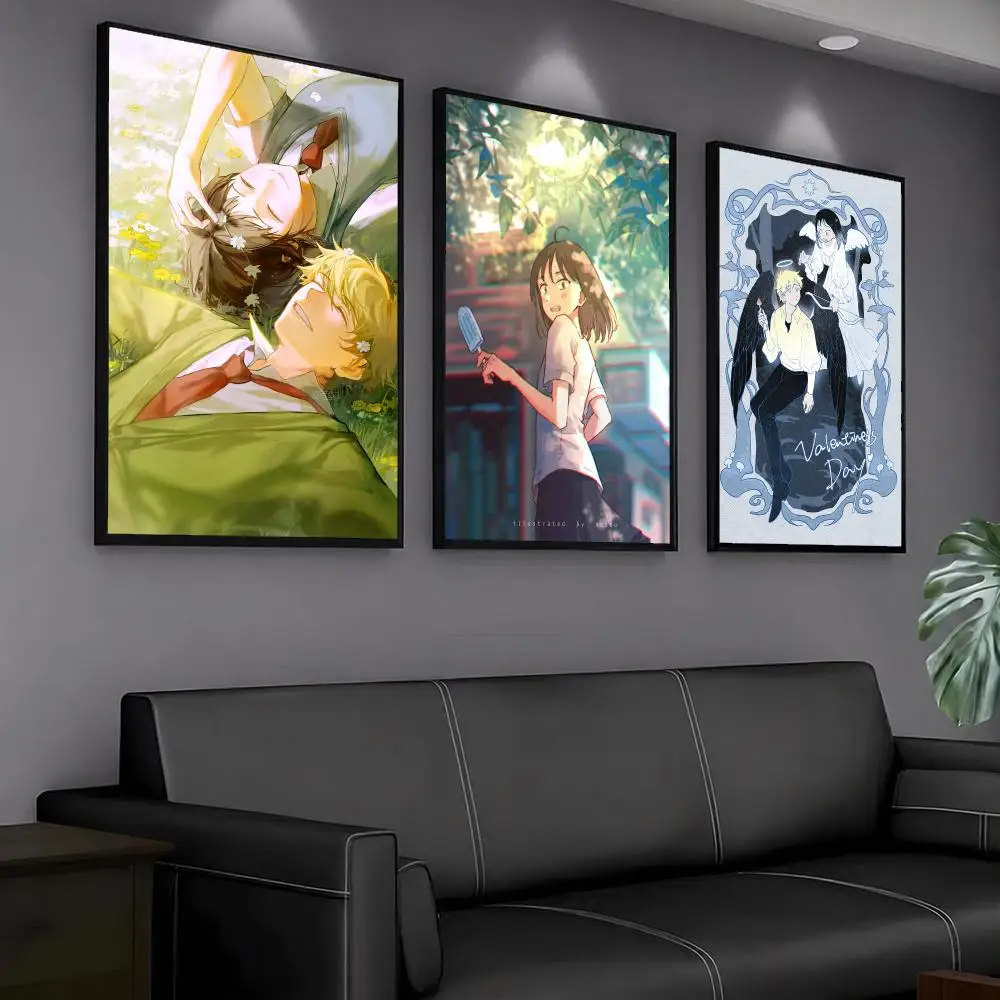 anime S-Skip and Loafer-R Painting Calligraphy Artwork for Home Bedroom Office Wall Decoration Gift